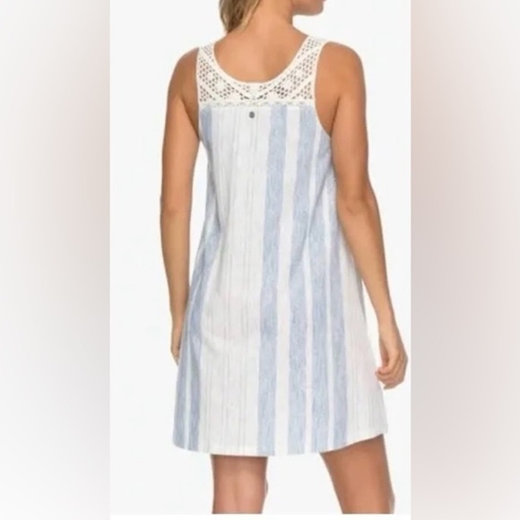 Roxy Azure Striped Crochet Dress - Picture 8 of 8